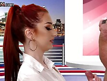 Cfnm British Amateur Babe Gives Good Bj In Live Tv Show