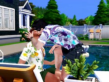 Dads Fuck By Pool While Wives Are Away: Sims 4