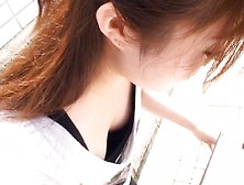 street peek at a japanese girls downblouse