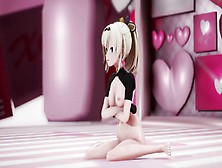 Kazama Iroha Hentai Undress Dance Lap Tap Love Mmd 3D Hololive Samurai Girl Dark Purple Eyes