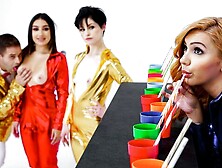 Violet Gems and Cherry Gwendolyn are enjoying dick-riding so much