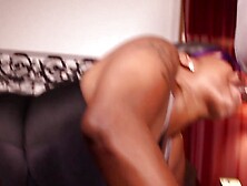 She gets mad and takes off her wig after getting a huge unexpected facial from a little cock