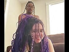 Broke purple dreadhead takes hard dick in rough pounding