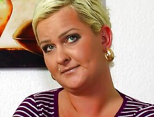 German Polish housewife makes her first sex casting