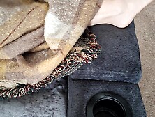 Masturbating off and jizz shot on her uber-cute soles and toes