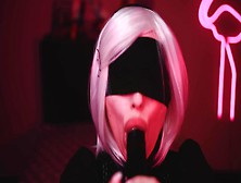 Cosplay Oral Sex Sloppy Blow Bbc With 2B