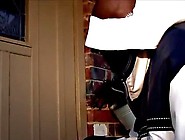 Teen cheating waits for her bf to leave