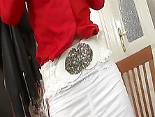 Blonde mature strip and play