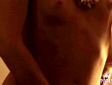 Alexandra Caresses Her Perky Teen Breasts And Rubs Her Pussy