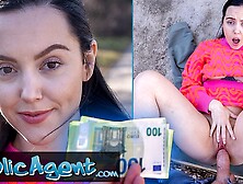 Public Agent - Fresh Spanish brunette with pert boobies seduced in public into outdoor oral sex and sex