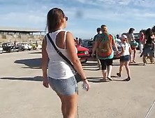 Busty Candid Walking