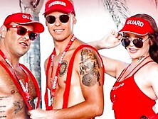 Horny Life Guards Tag Team Hunk Russian Stranger - Draven Navarro,  Aliya Brynn,  Tony Sting