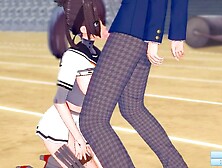 Naughty schoolgirl sucks her horny mate's prick and gets fucked