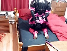 Amateur Sissy Maid Submission In Self-Restraint Bondage With Huge Toys