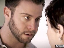 Man cheating with his wife Nicole Sages home nurse Olive Glass right next to her. The breasty mother i'd like to fuck made sure h