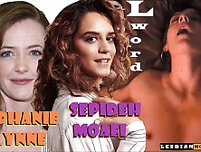 Sepideh Moafi & Stephanie Allynne LEZBO FINGER The L Word GenQ Cunt Licking Celebrity cunnilingus