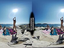 Hot Models On Vacation Nude Beach Chilling Eating Stretching Sunbathing Miss Pussycat Cherri Brille