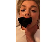 Whimpering Gagged With Own Panties Sub Girl Anal