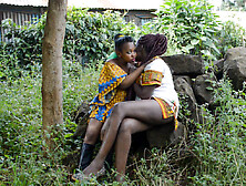 Real Tribal African Girlfriends Public Making Out For Enjoyment