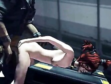 Animated Hardcore Gangbang With Robots - Lady Explores BDSM With Multiple Lovers While Bound In Fiery Hentai Group Scene