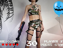 Геймерша Counter Strike Кончает От Огромного Дилдо.  С Хэллоуином,  Котята.