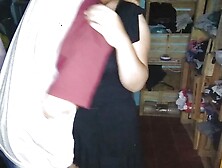 I touch her tits with her short dress on