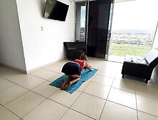 I Help My Sexy Latina Stepsister with Her Yoga Exercises,  I Touch Her Too Much and We End up Fucking Her Tight Ass Hard