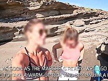 TWO BITCHES ON THE BEACH: my cock exposed to two fit girls on the beach