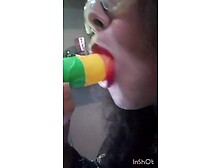 Obese Trans Sucks On Sex Toy And Cums On Her Face