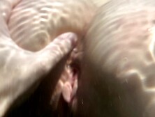 watching my naked GF underwater in the sea