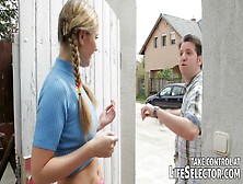 Cheeky schoolgirls get caught by sexy private teacher (18+)
