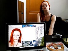 Sensual Redhead Teen With Small Tits Penetrated In The Office