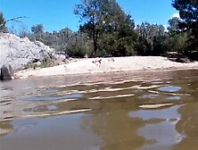 Caught Masturbating and Drilled at the Undressed Beach