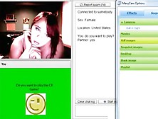 Chubby american girl plays a sex game online