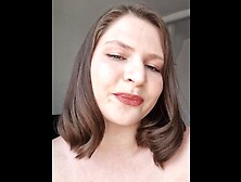 Your GF teases you with her hair,  huge natural breasts,  mounts you and ask to jizz inside her!