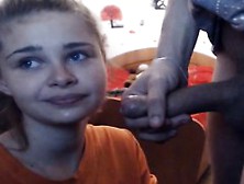 Hot sexy teen deep throat blowjob