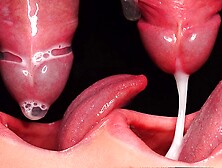 Close Up: Best Condom Milking Bj! She Broke The Condom And Got All Jizz In Mouth! Asmr Blowing