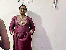 Desi Wife Hardcore Fucking Teen Boy - Blowjob & Cumshot in Hindi - Real Homemade Indian Aunty