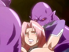 Cum thirsty chick is getting shagged by some horny monsters