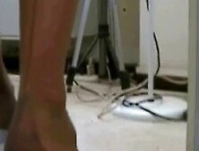 My girlfriend in marvellous nylon feet!!!!