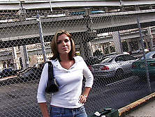 Courtney Cummz strips her tight blue jeans off and then fucks with her tattooed lover