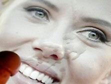 Cum on Scarlett Johansson
