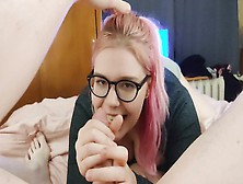 Pink Hair Professor Lets Me Cum On Her Face