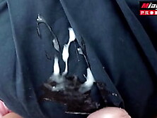 Cum on skirt Thai student 18 uniform,  big ass