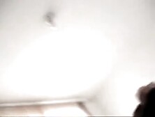 Brunette Hair Hair is having fun with a playgirl stick