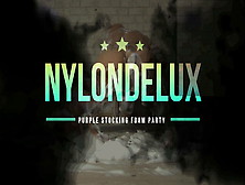 Nylondelux Purple Stocking Foam Party