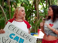 Submissive blonde girl gets her wet pussy banged silly
