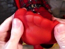 POINT OF VIEW alluring feet massage in diffrent pantyhoses and socks