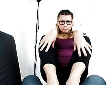 Nerdy Girl Uses Her Feet To Milk A Cock In Pov-Style Scene