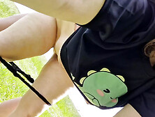 Cute girl gets fucked by neighbor boy at the edge of the forest on the way to school